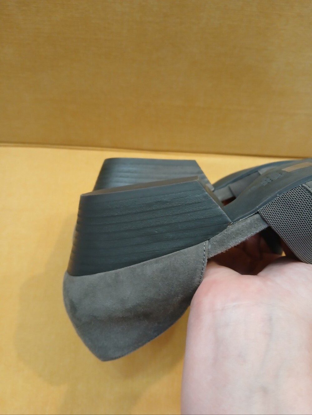 Eileen Fisher Hilly D'orsay Wedge Pump Women's Gray Suede Slip-On Heels Size 9.5 - Picture 3 of 9